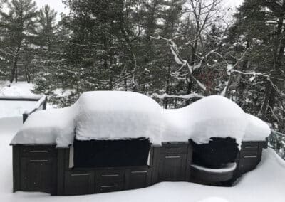 outdoor kitchen cottage snow every season